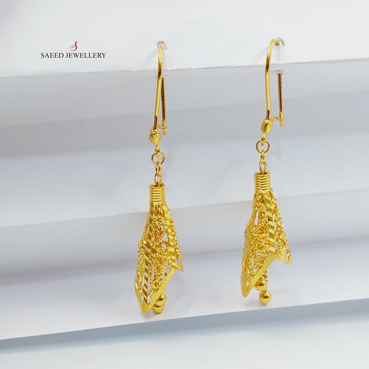 21K حلق جرس-مجوهرات الشيخ سعيد-Saeed Jewelry 