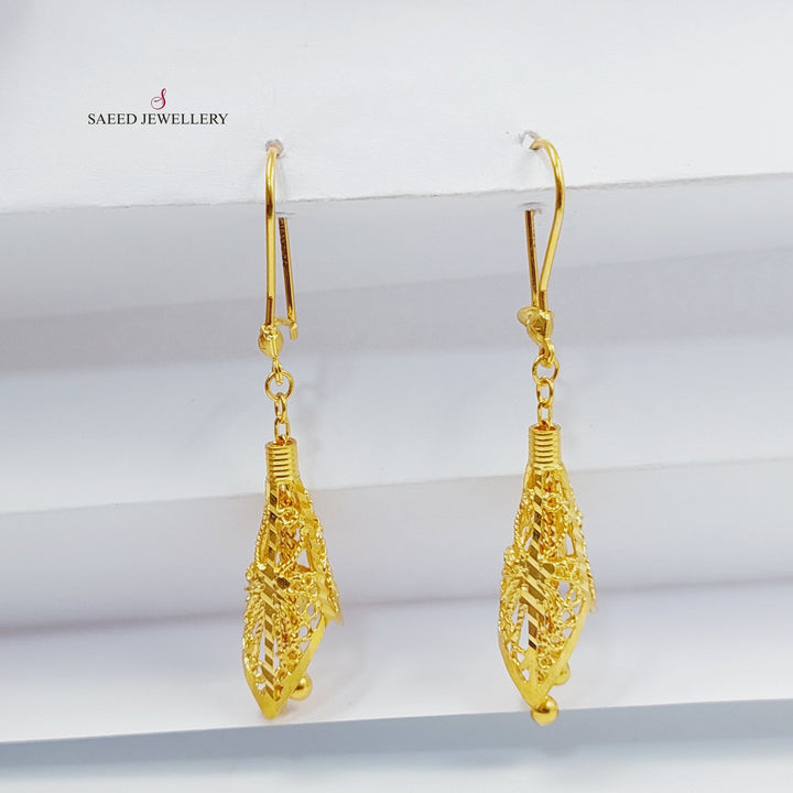 21K حلق جرس-مجوهرات الشيخ سعيد-Saeed Jewelry 