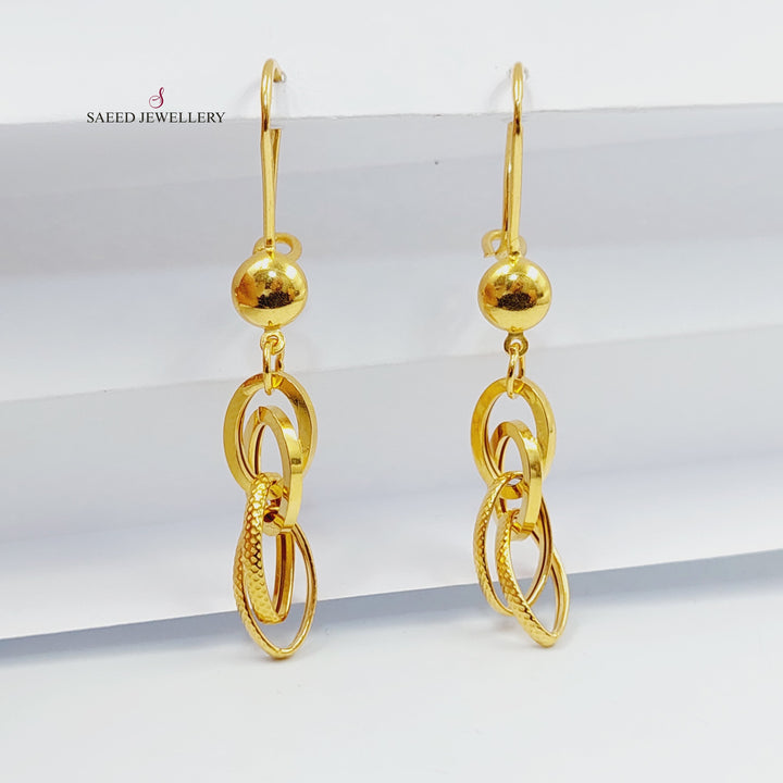 21K حلق جنزير-مجوهرات الشيخ سعيد-Saeed Jewelry 