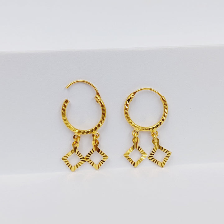 21K Gold Hoop Earrings by Saeed Jewelry - Image 5