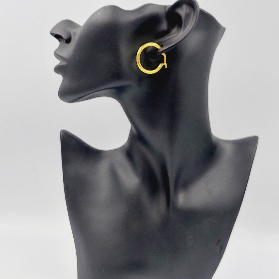 21K Gold Hoop Earrings by Saeed Jewelry - Image 5