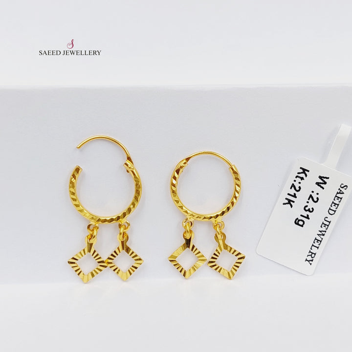 21K Gold Hoop Earrings by Saeed Jewelry - Image 1