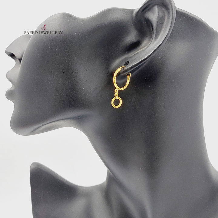 21K Gold Hoop Earrings by Saeed Jewelry - Image 2