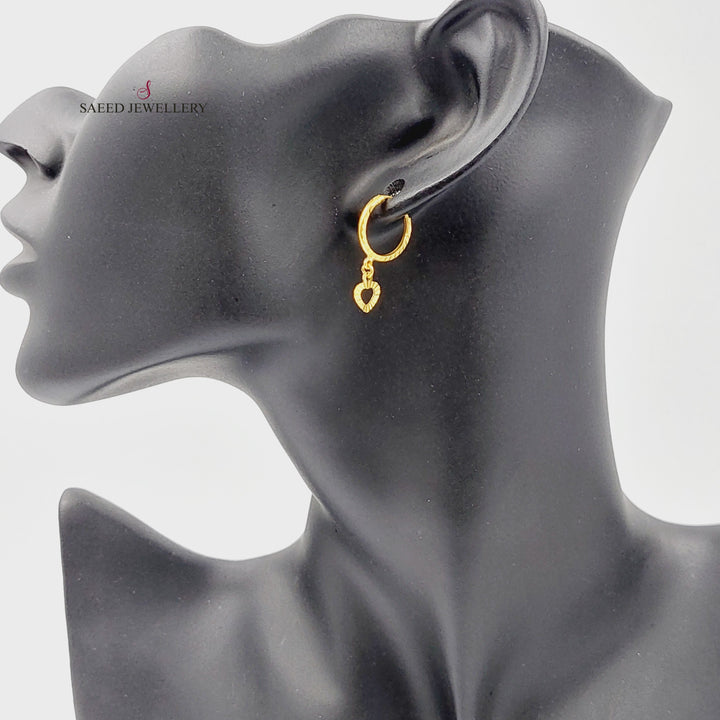 21K Gold Hoop Earrings by Saeed Jewelry - Image 2