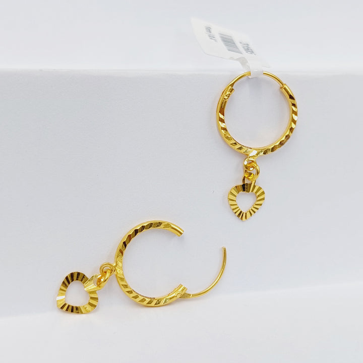 21K Gold Hoop Earrings by Saeed Jewelry - Image 4