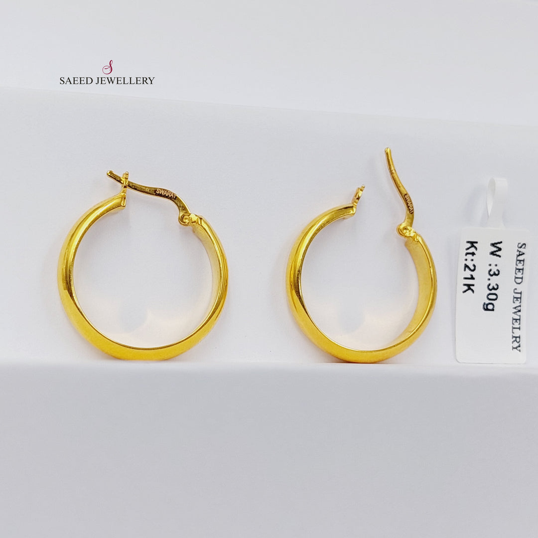 21K Gold Hoop Earrings by Saeed Jewelry - Image 1