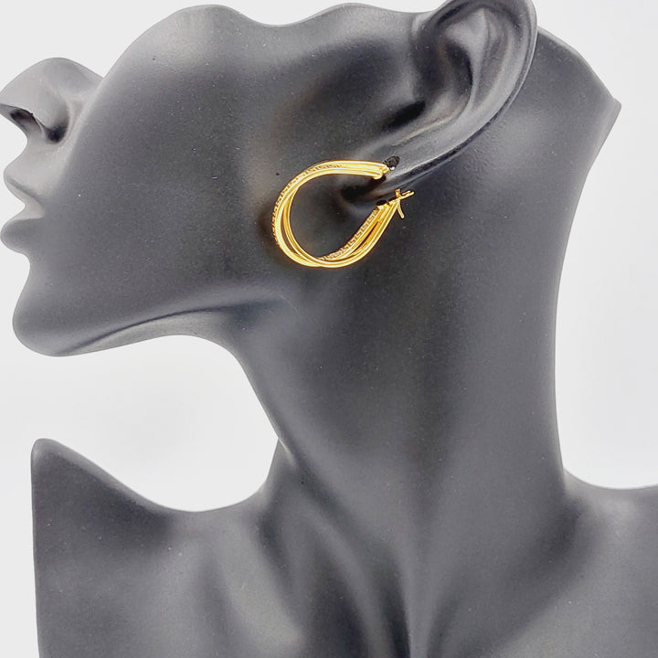 21K Gold Hoop Earrings by Saeed Jewelry - Image 4