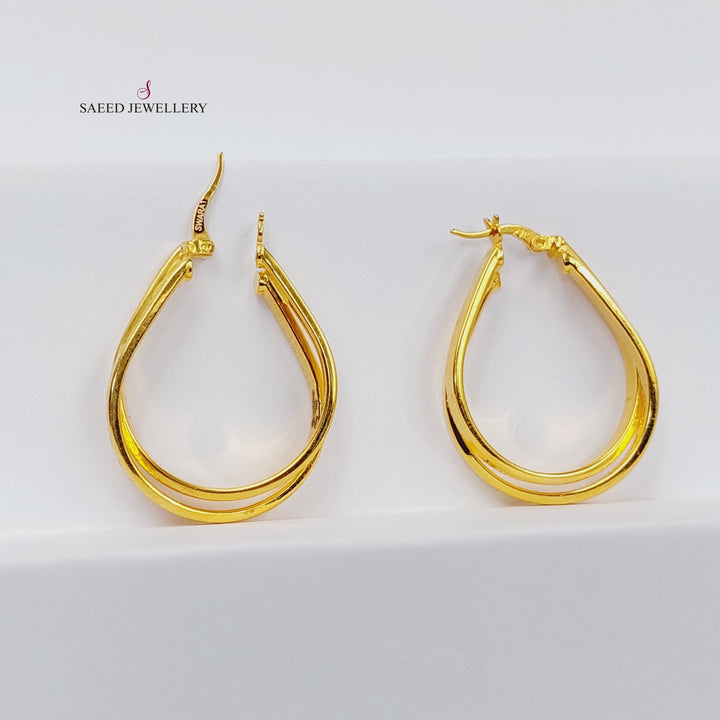 21K Gold Hoop Earrings by Saeed Jewelry - Image 6