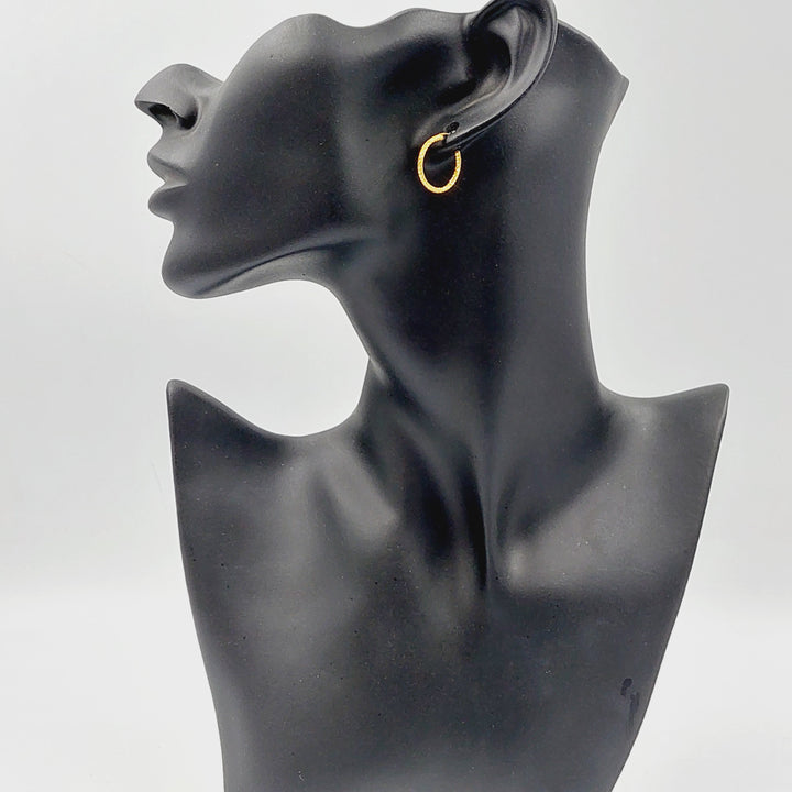 21K Gold Hoop Earrings by Saeed Jewelry - Image 3