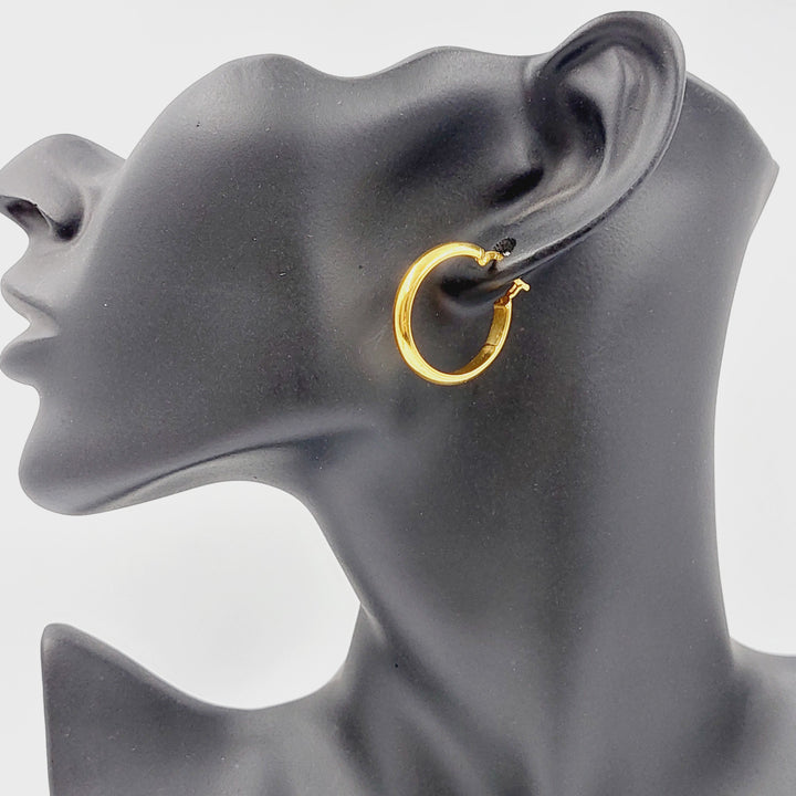 21K Gold Hoop Earrings by Saeed Jewelry - Image 2