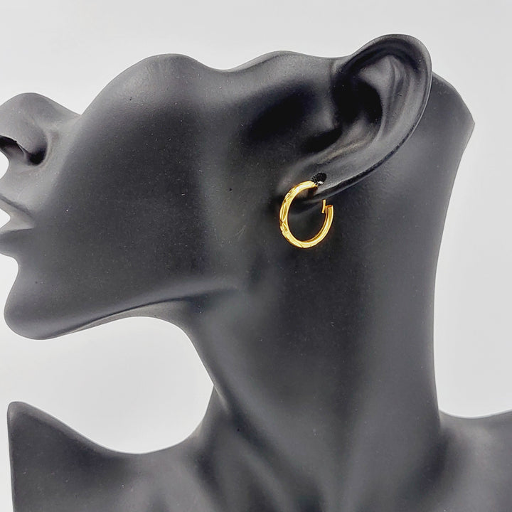 21K Gold Hoop Earrings by Saeed Jewelry - Image 4