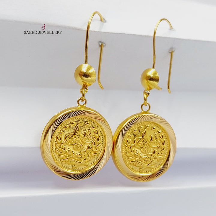 21K Gold Rashadi Earrings by Saeed Jewelry - Image 4