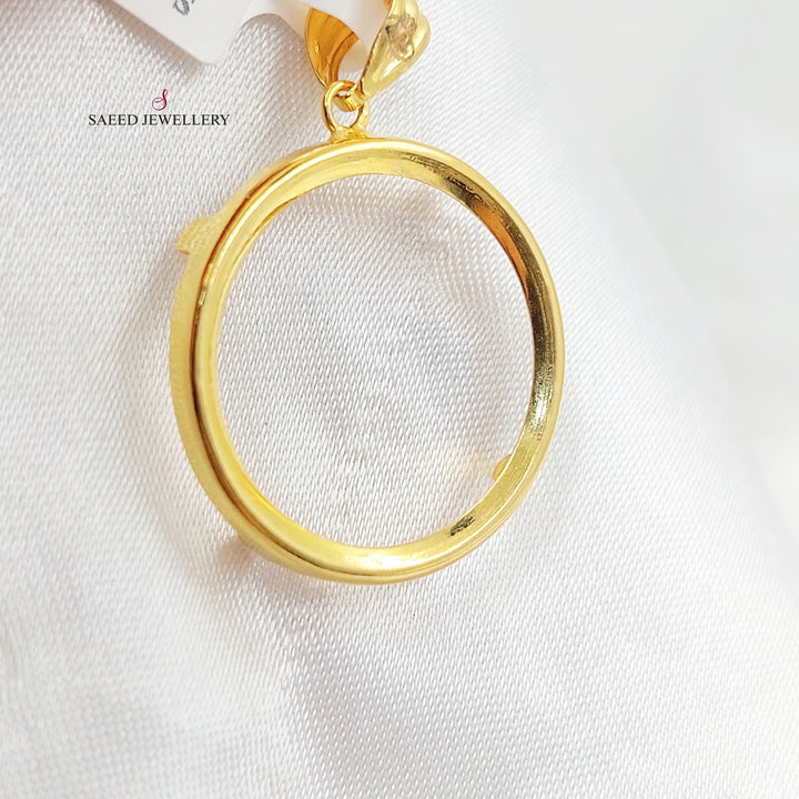 Rashadi Frame Pendant Made of 21K Gold by Saeed Jewelry 