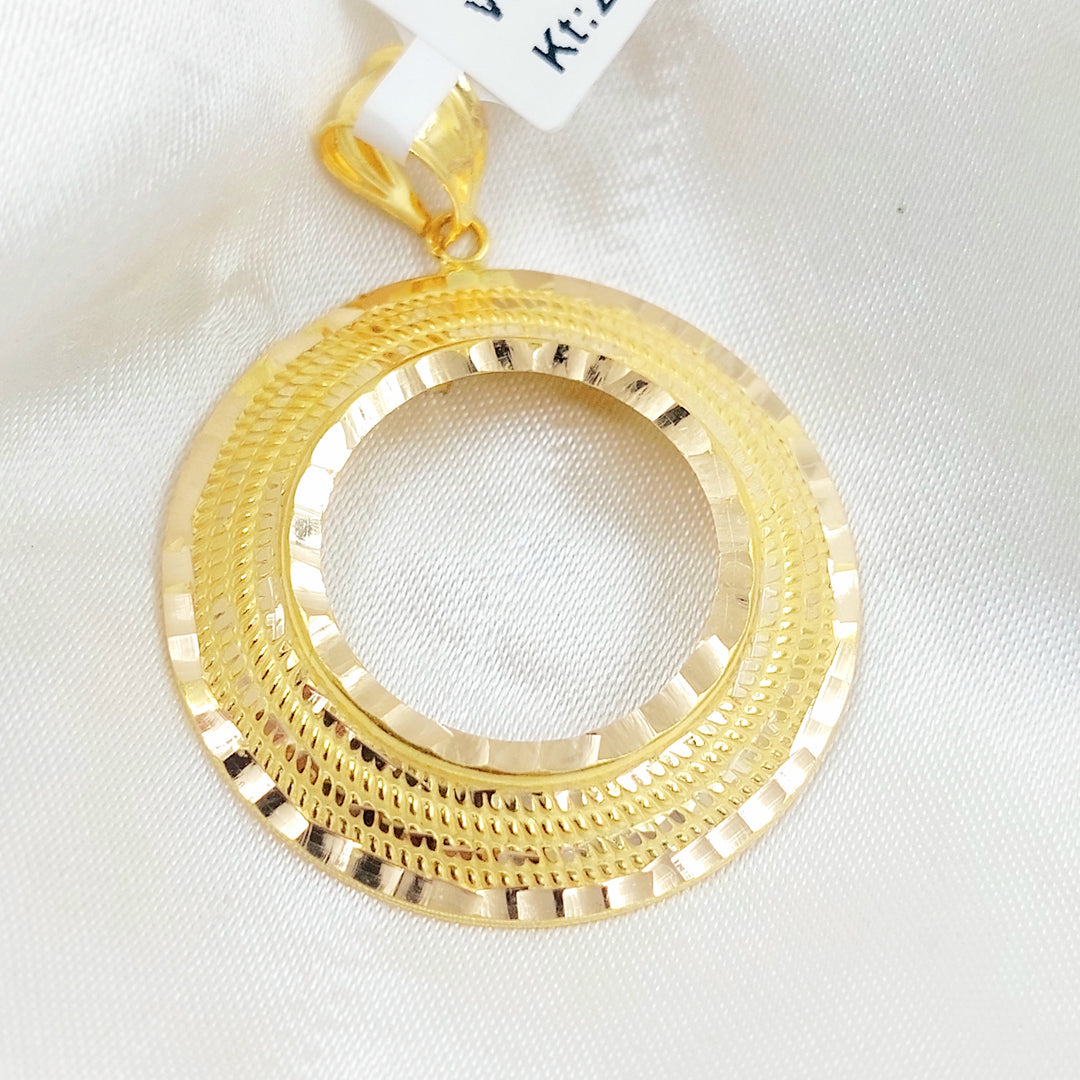 Rashadi Frame Pendant Made of 21K Gold by Saeed Jewelry 