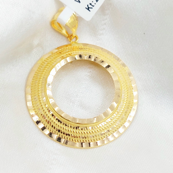 Rashadi Frame Pendant Made of 21K Gold by Saeed Jewelry 
