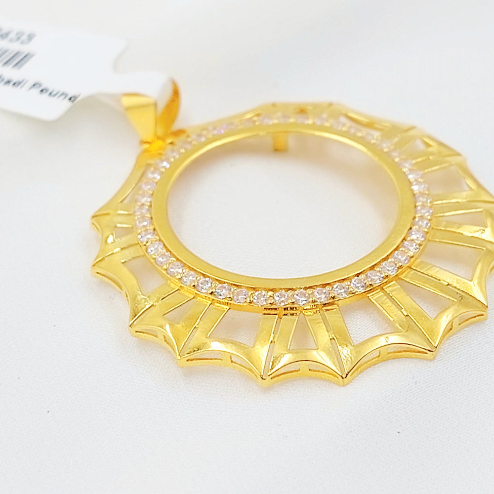 21K برواز ليرات رشادي مرصع-مجوهرات الشيخ سعيد-Saeed Jewelry 