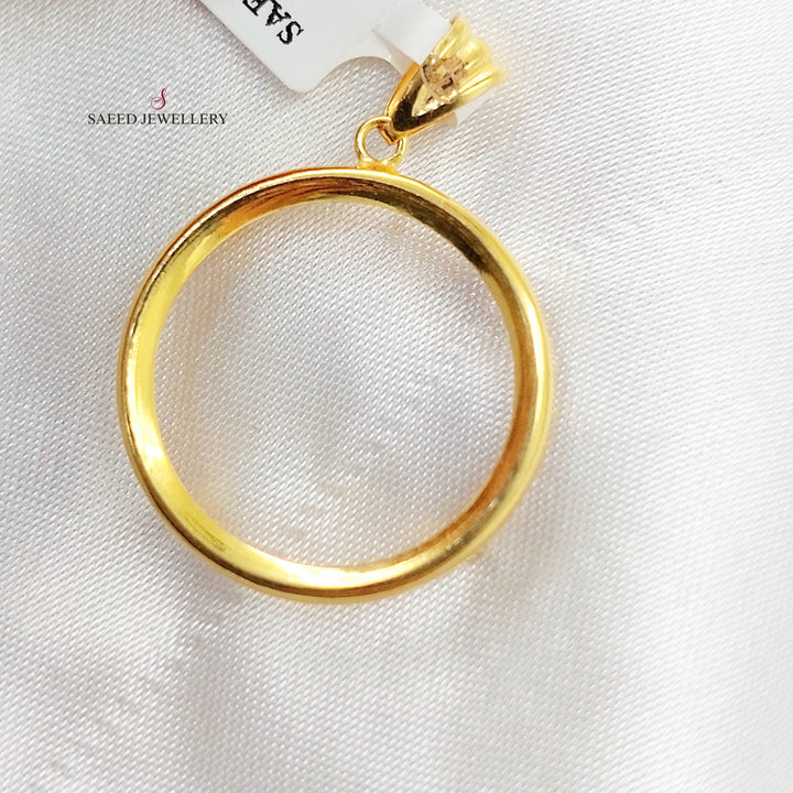 Rashadi Frame Pendant Made of 21K Gold by Saeed Jewelry 