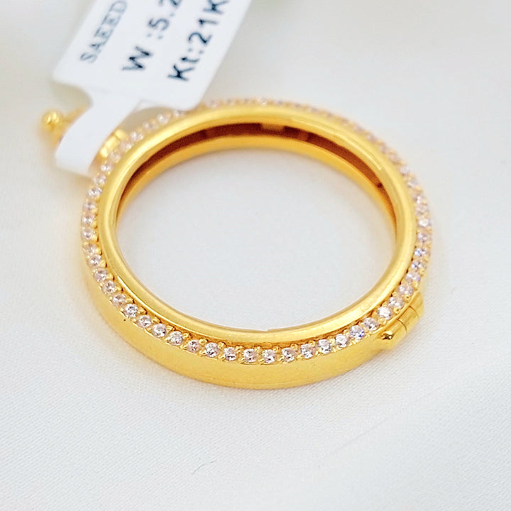 21K برواز ليرات رشادي مرصع-مجوهرات الشيخ سعيد-Saeed Jewelry 