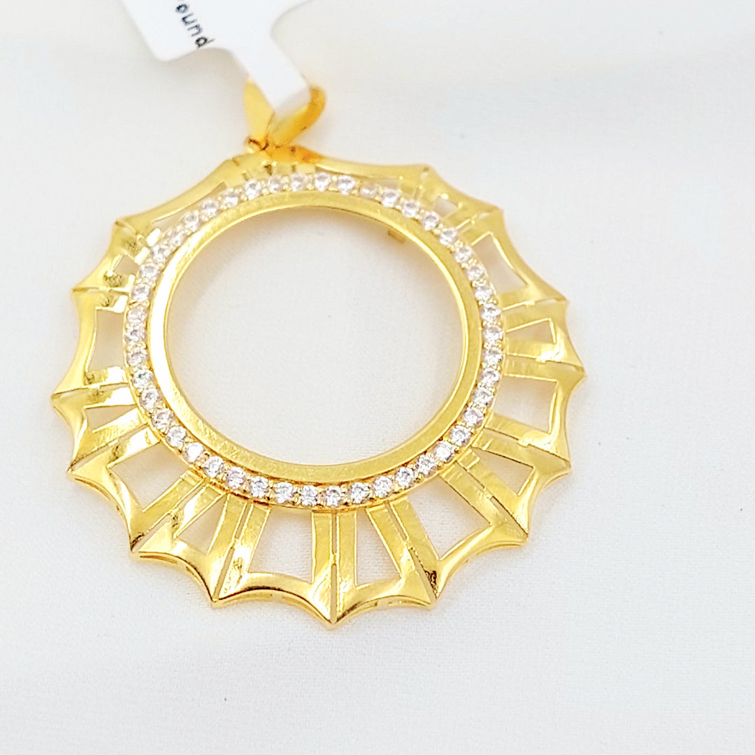 21K برواز ليرات رشادي مرصع-مجوهرات الشيخ سعيد-Saeed Jewelry 
