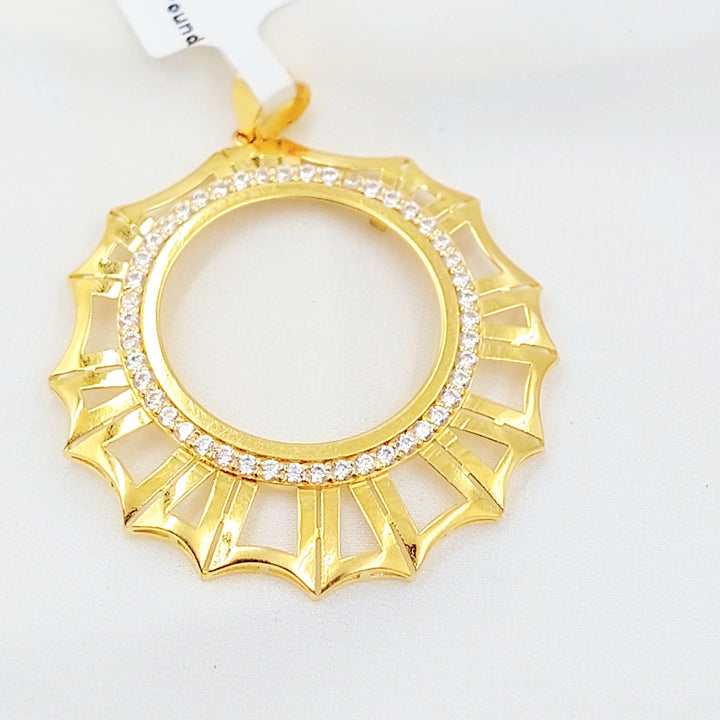21K برواز ليرات رشادي مرصع-مجوهرات الشيخ سعيد-Saeed Jewelry 