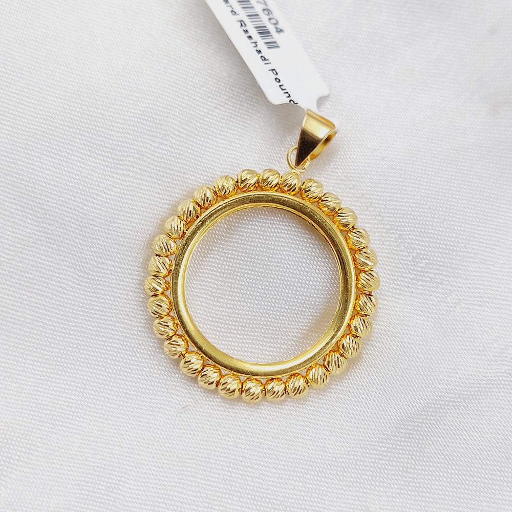 Rashadi Frame Pendant Made of 21K Gold by Saeed Jewelry 