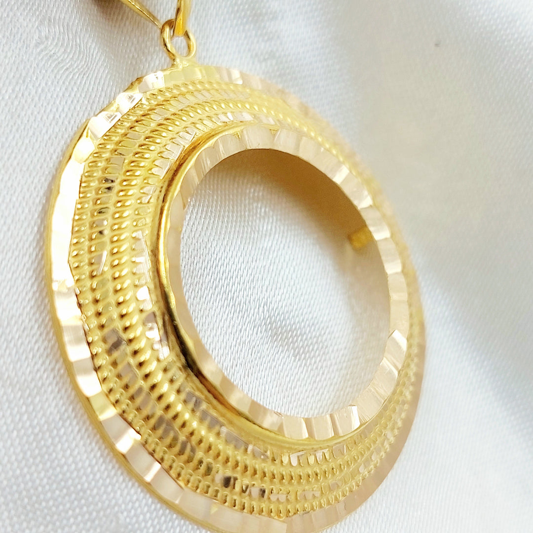 Rashadi Frame Pendant Made of 21K Gold by Saeed Jewelry 