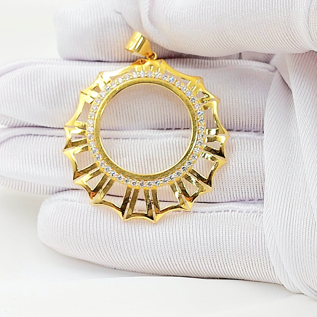 21K برواز ليرات رشادي مرصع-مجوهرات الشيخ سعيد-Saeed Jewelry 