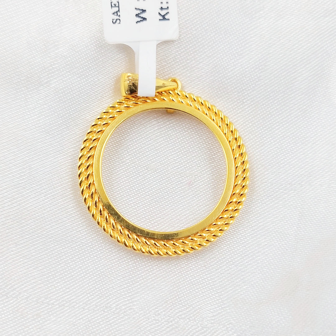 Rashadi Frame Pendant Made of 21K Gold by Saeed Jewelry 