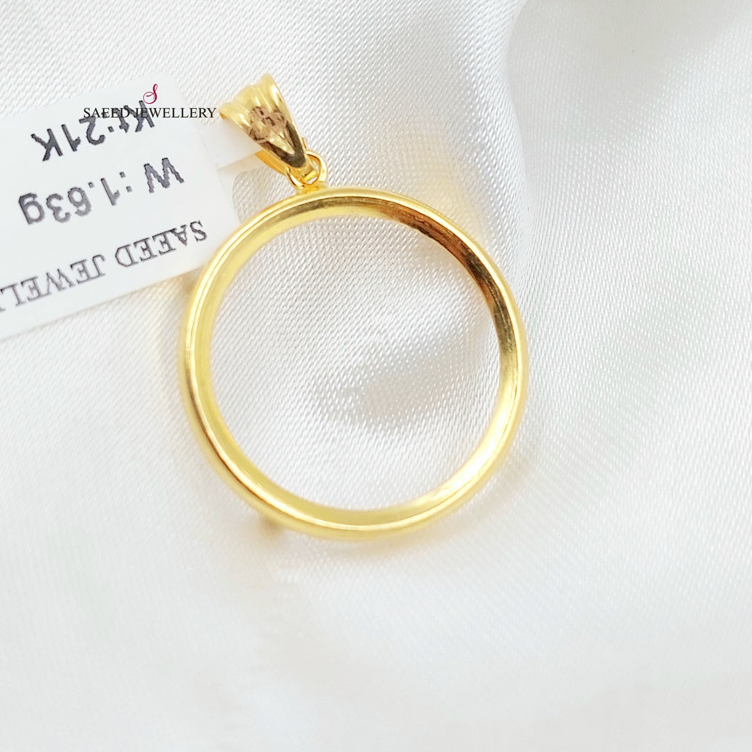 Rashadi Frame Pendant Made of 21K Gold by Saeed Jewelry 