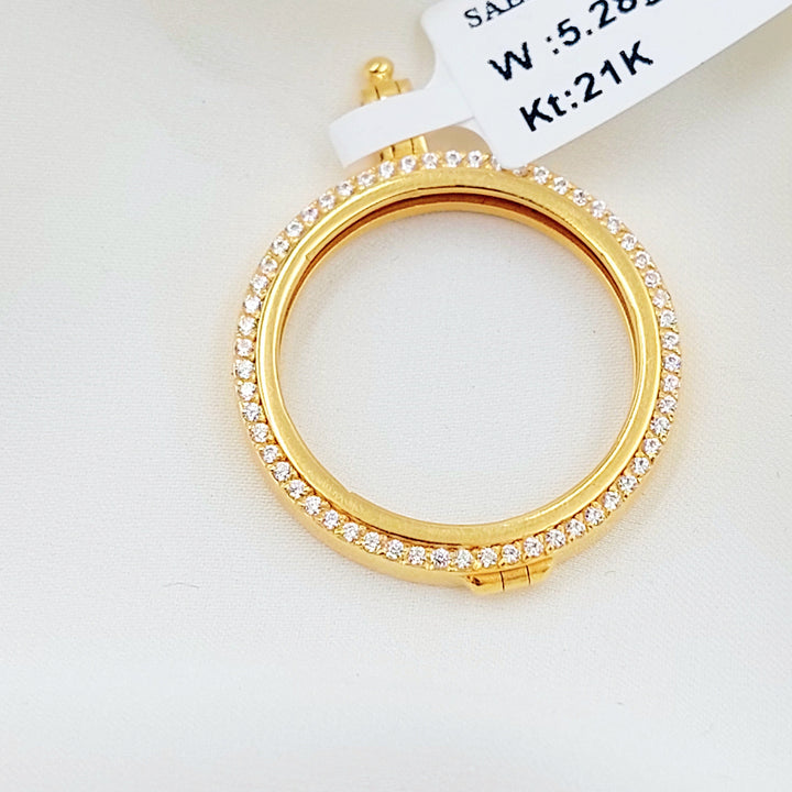 21K برواز ليرات رشادي مرصع-مجوهرات الشيخ سعيد-Saeed Jewelry 