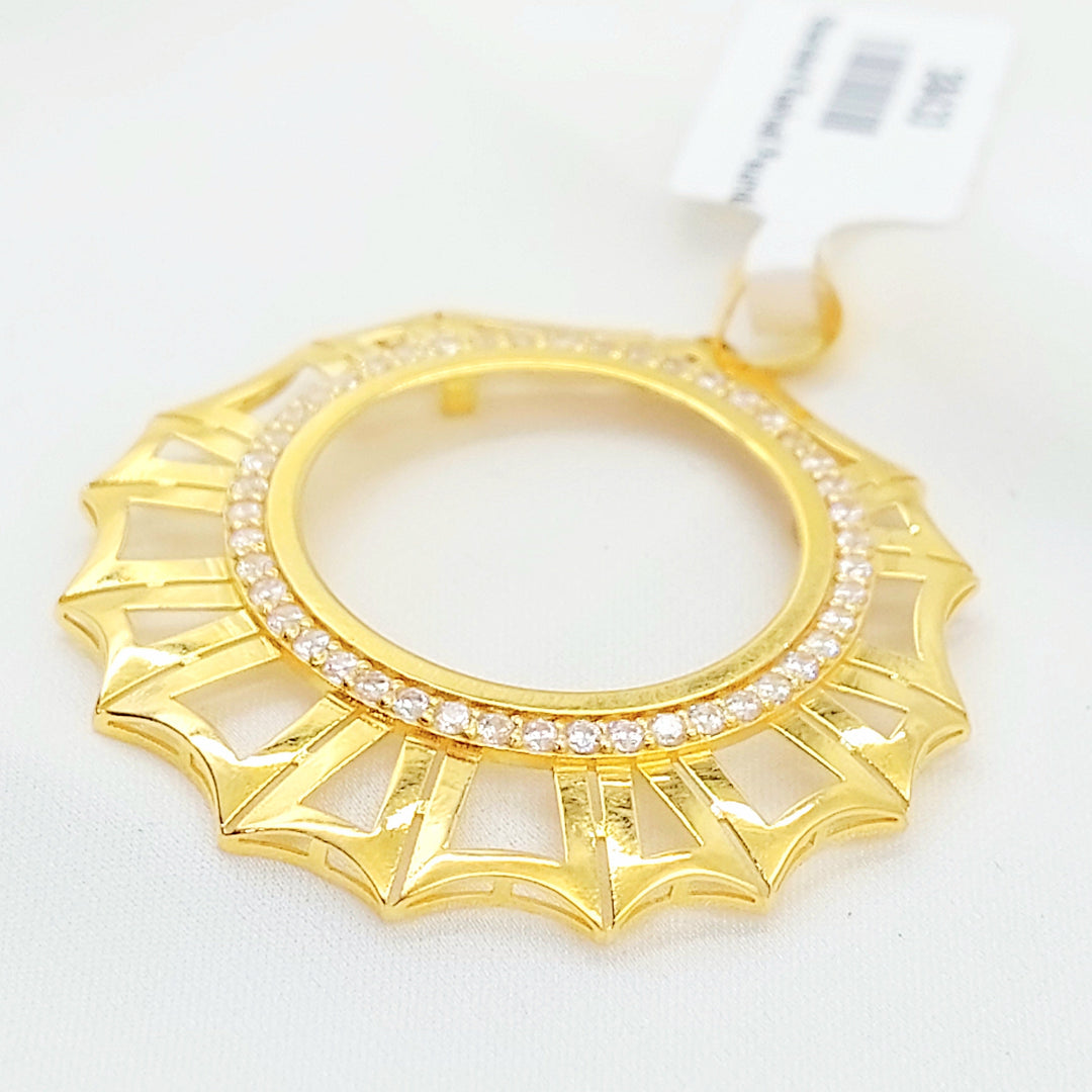 21K برواز ليرات رشادي مرصع-مجوهرات الشيخ سعيد-Saeed Jewelry 