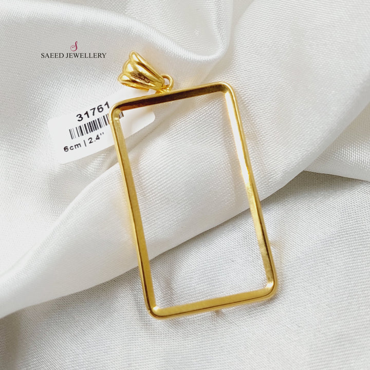 21K Gold Ounce Frame Pendant by Saeed Jewelry - Image 3