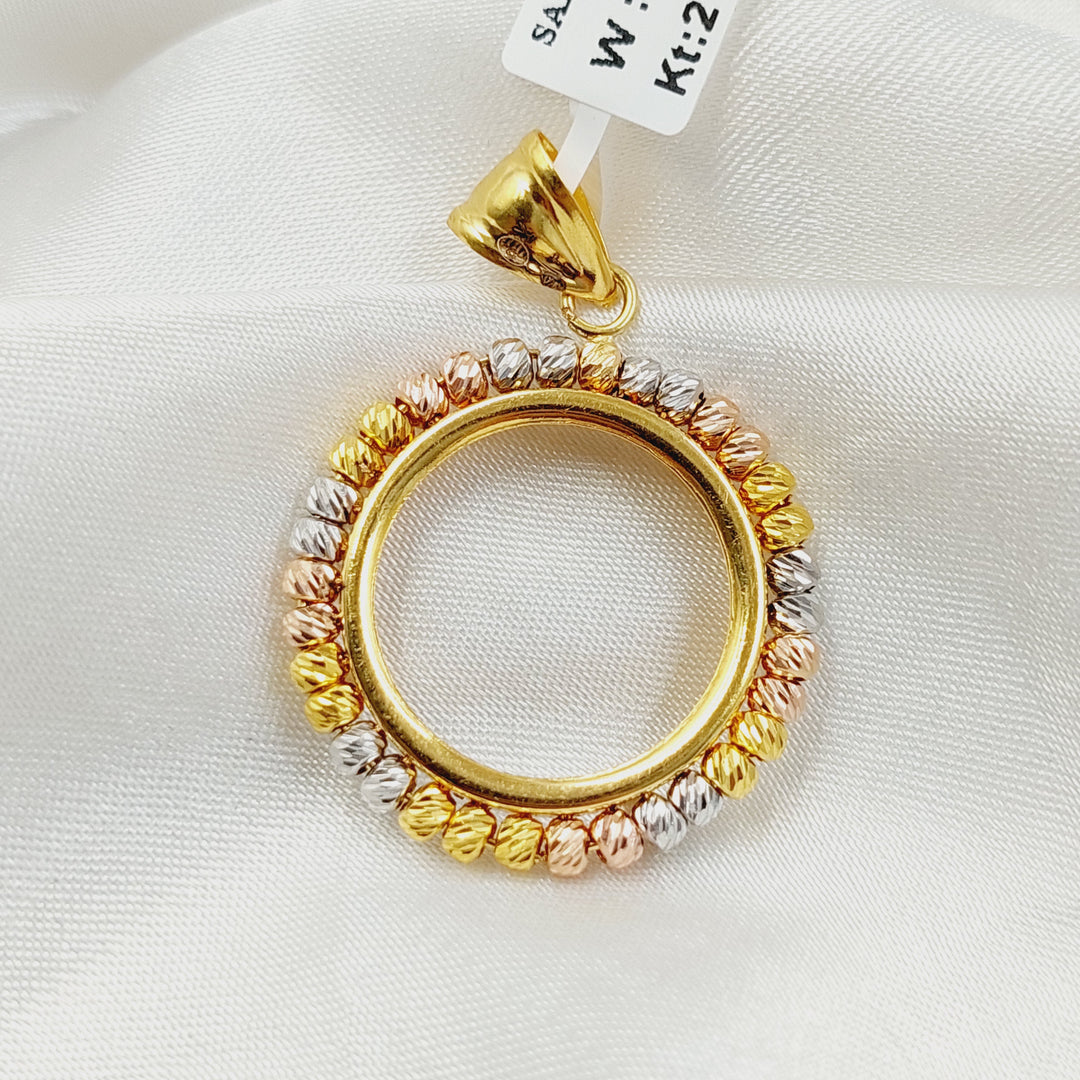 21K Gold Rashadi Frame Pendant by Saeed Jewelry - Image 1