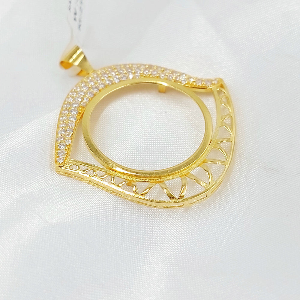 21K برواز ليرات رشادي مرصع-مجوهرات الشيخ سعيد-Saeed Jewelry 