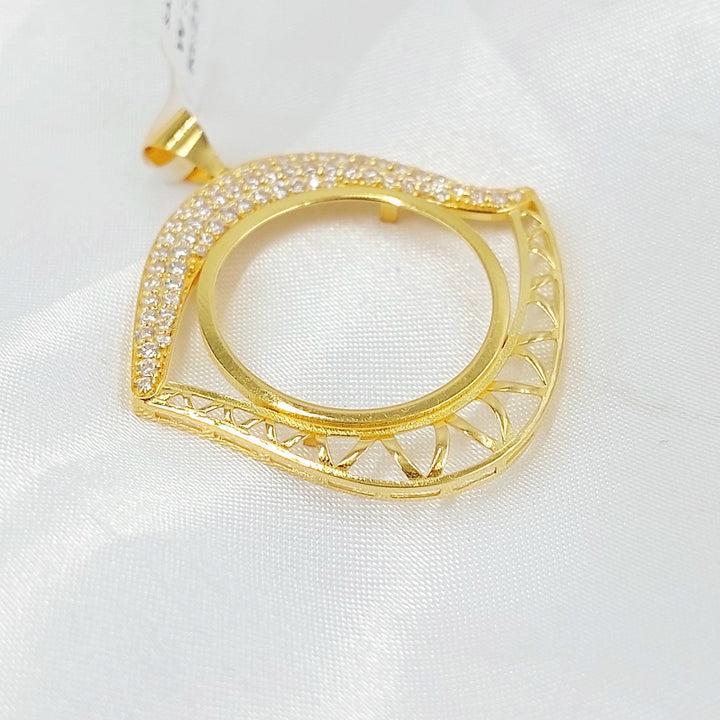 21K برواز ليرات رشادي مرصع-مجوهرات الشيخ سعيد-Saeed Jewelry 
