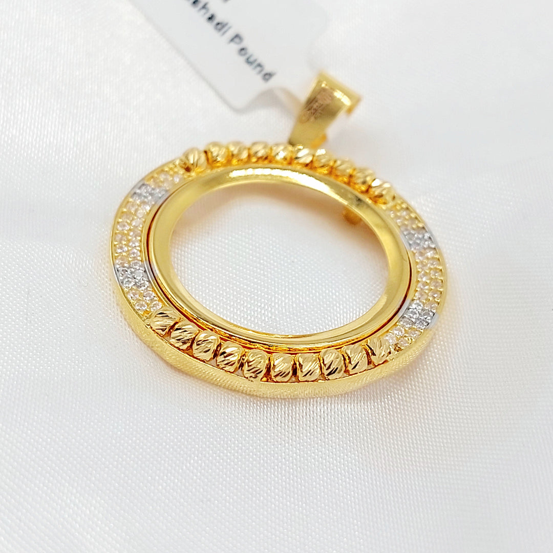 21K برواز ليرات رشادي مرصع-مجوهرات الشيخ سعيد-Saeed Jewelry 