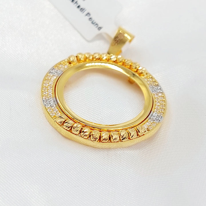 21K برواز ليرات رشادي مرصع-مجوهرات الشيخ سعيد-Saeed Jewelry 