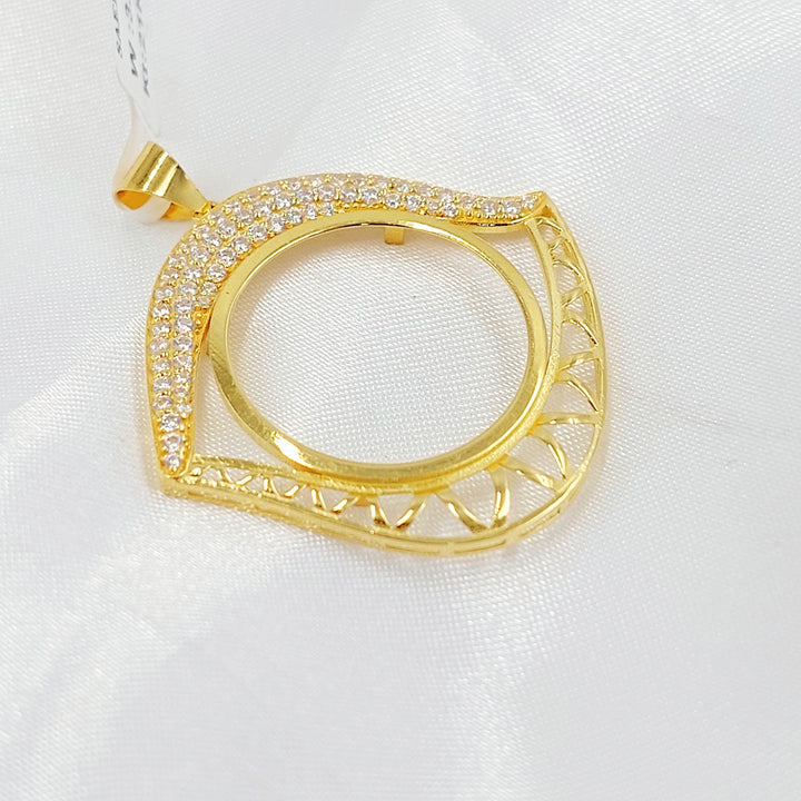 21K برواز ليرات رشادي مرصع-مجوهرات الشيخ سعيد-Saeed Jewelry 