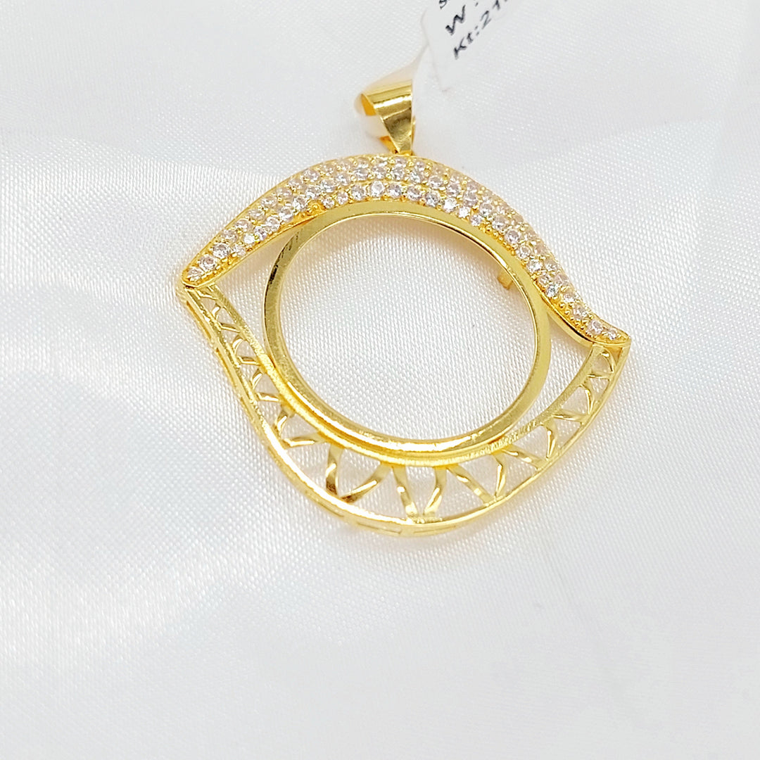 21K برواز ليرات رشادي مرصع-مجوهرات الشيخ سعيد-Saeed Jewelry 