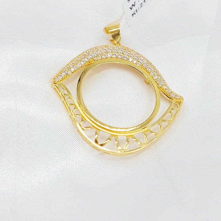 21K برواز ليرات رشادي مرصع-مجوهرات الشيخ سعيد-Saeed Jewelry 