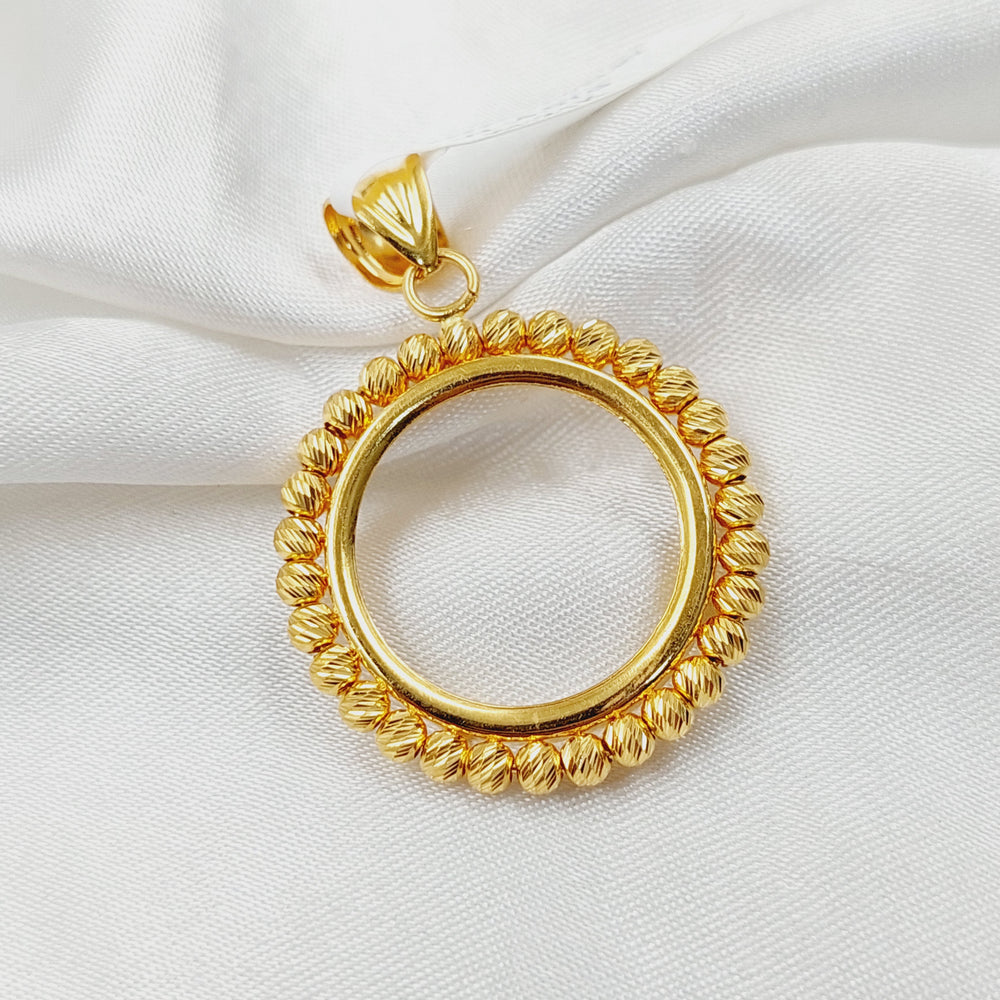 21K Gold Rashadi Frame Pendant by Saeed Jewelry - Image 2