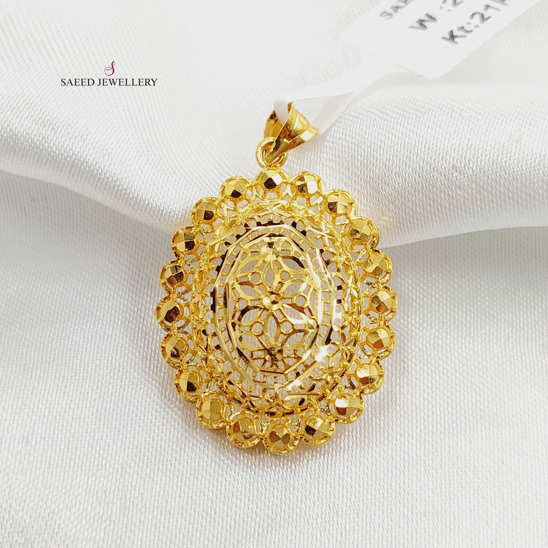 Kuwaiti Hand Bracelet Made of 21K Gold by Saeed Jewelry 