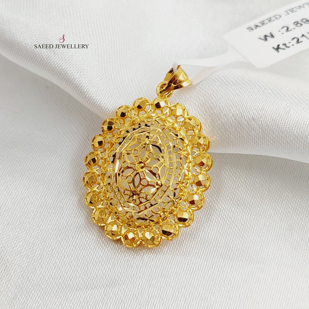 Kuwaiti Hand Bracelet Made of 21K Gold by Saeed Jewelry 