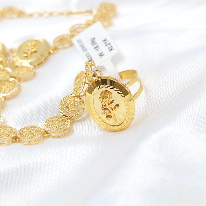 Ounce Hand Bracelet Made of 21K Gold by Saeed Jewelry 