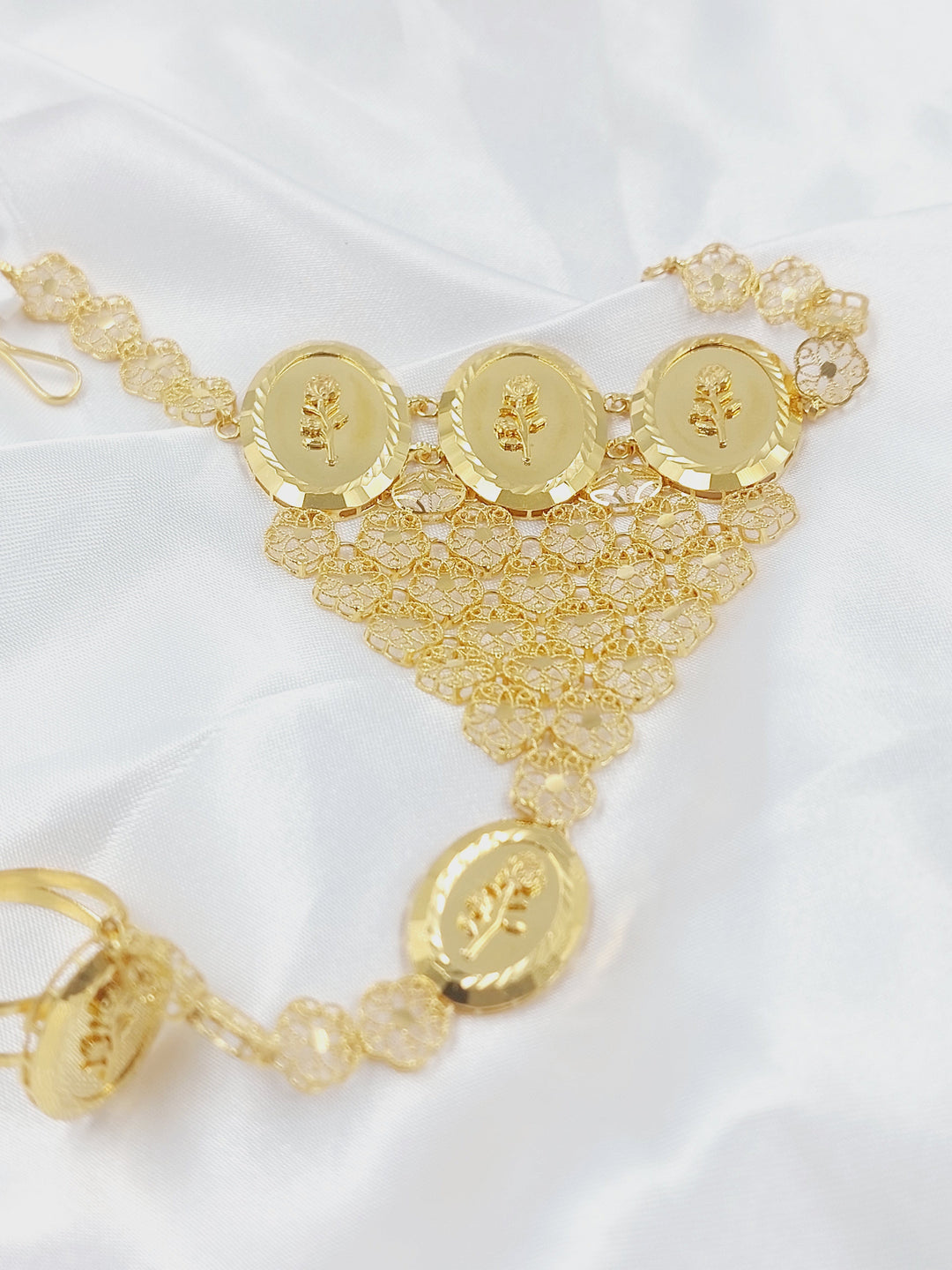 Ounce Hand Bracelet Made of 21K Gold by Saeed Jewelry 