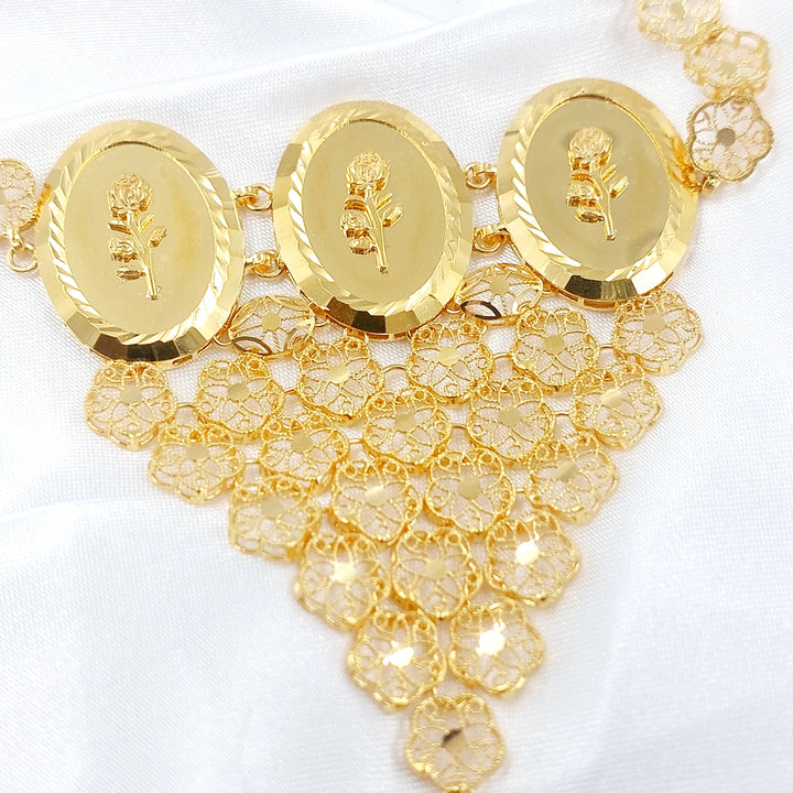 Ounce Hand Bracelet Made of 21K Gold by Saeed Jewelry 