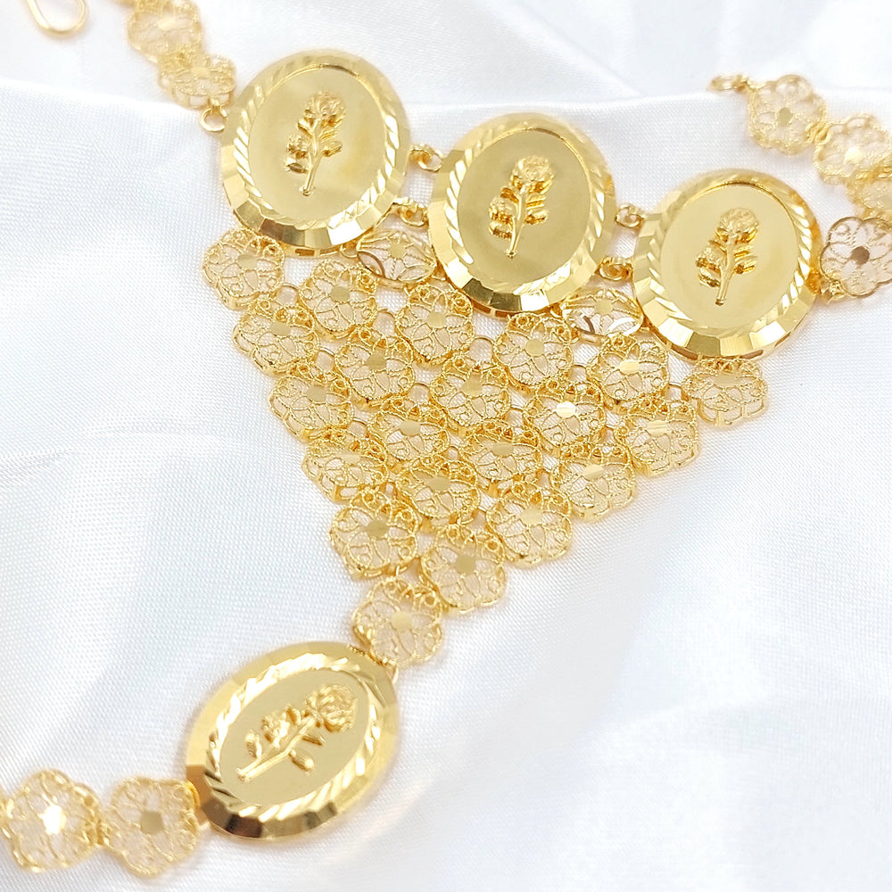 Ounce Hand Bracelet Made of 21K Gold by Saeed Jewelry 