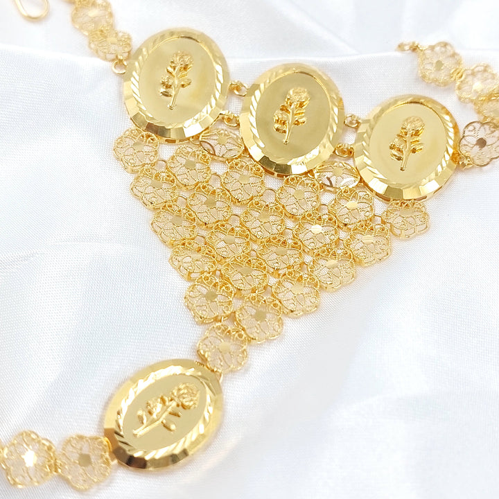 Ounce Hand Bracelet Made of 21K Gold by Saeed Jewelry 