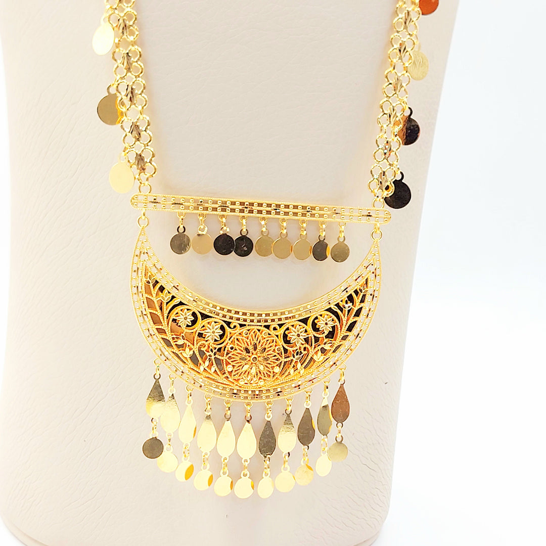 Deluxe Long Necklace Made of 21K Gold by Saeed Jewelry 