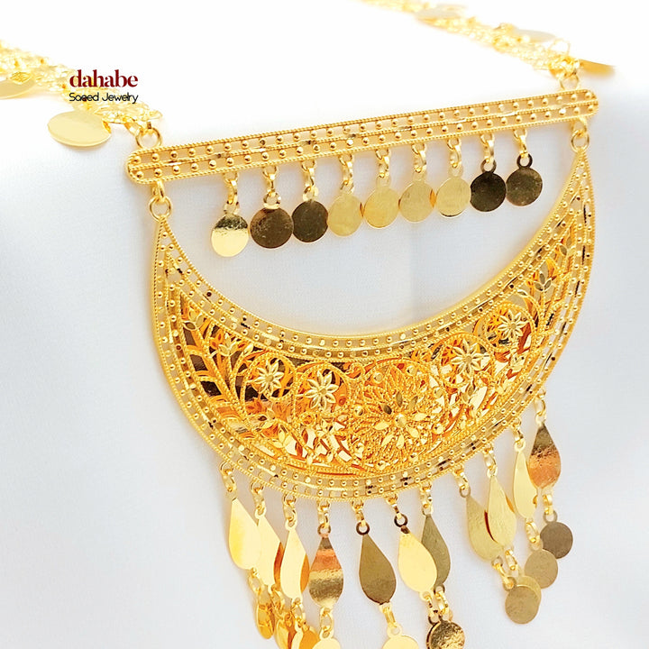Deluxe Long Necklace Made of 21K Gold by Saeed Jewelry 